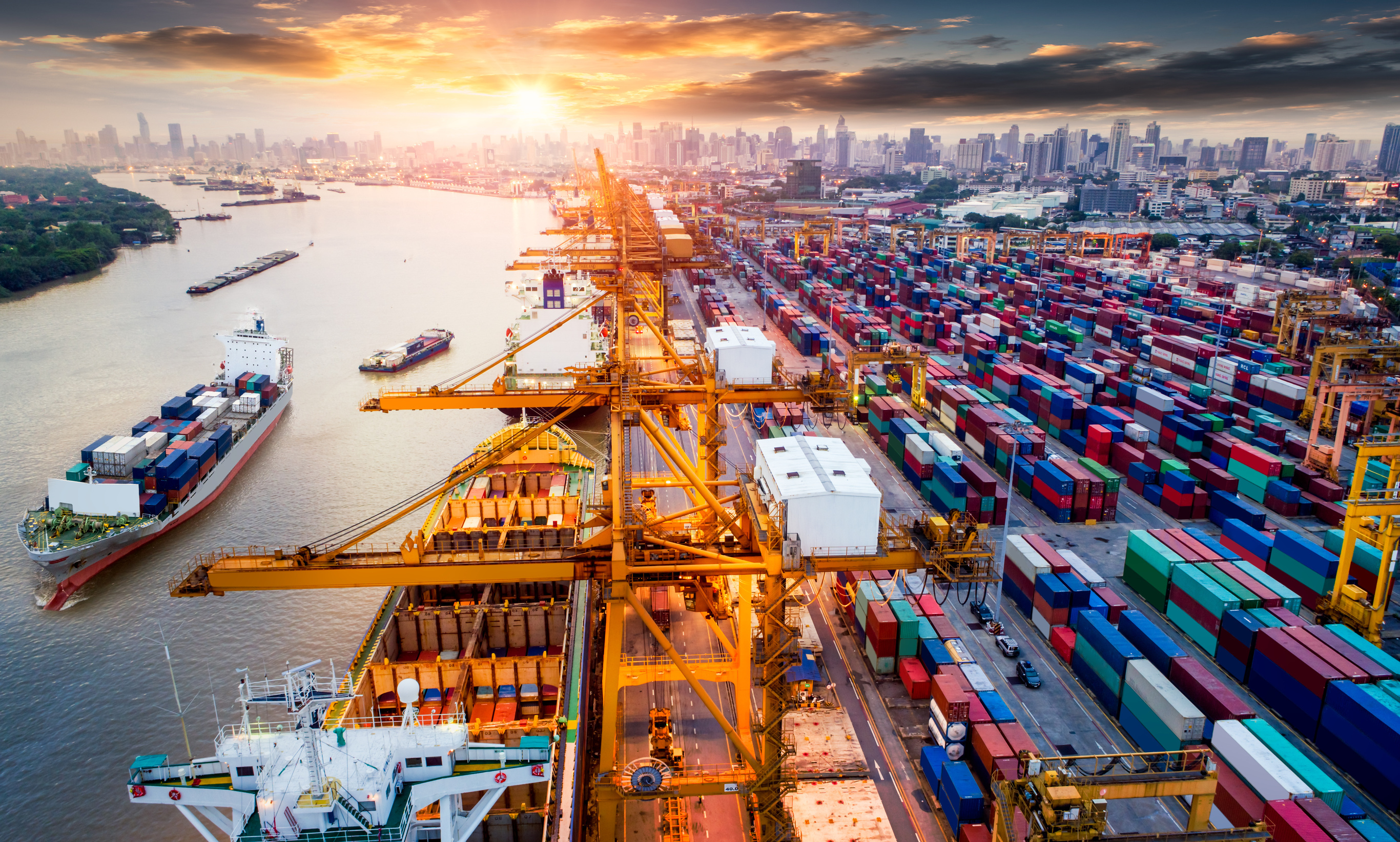 International cargo vessel and logistics operations